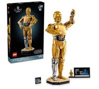 LEGO Star Wars C-3PO Figura droide costruibile, modello da costruire e visualizzare con minifigure C-3PO, Star Wars da collezione per casa o ufficio, idea regalo nostalgica per adulti, fan o