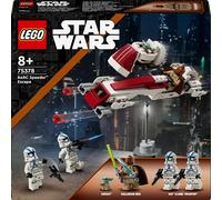 Lego star wars 75378 la fuga del barc speeder, giocattolo dal film the mandalorian, giochi per bambini 8+ con grogu (baby yoda)
