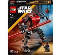 Lego star wars 75411 mech darth maul: action figure, spada laser 6+