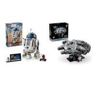 LEGO Star Wars R2-D2, Giochi per Bambini e Bambine da 10 Anni & Star Wars Millennium Falcon, Modellino da Costruire per Adulti, Kit Astronave da Collezione