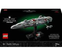Lego star wars 75405 starcruiser home one, astronave da collezione con fregata medica nebulon-b, regalo adulti, uomo e donna