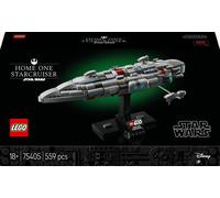 Lego star wars 75405 starcruiser home one, astronave da collezione con fregata medica nebulon-b, regalo adulti, uomo e donna