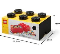 Room Copenhagen Contenitore LEGO Storage Brick 6 Rosso (Nero)