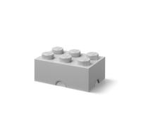 LEGO Storage Brick 6 Knobs grigio medio,Scatola Portaoggetti Impilabile da 8,47 l - Prodotto LEGO, Contenitore in Plastica con Coperchio, Organizer per Scrivania e Stanza, Porta Giochi