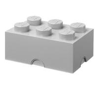Room Copenhagen Scatola portaoggetti LEGO Brick 6 bottoni grigio medio con coperchio 8,47 L