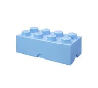 LEGO Storage Brick 8 Knobs blu reale chiaro - Contenitore Impilabile 12,1 l - Scatola in Plastica con Coperchio, Organizer per Scrivania e Porta Giochi
