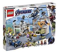 LEGO Super Heroes Avengers: Battaglia nel Quartier Generale, Figure di Thanos e Hulk, Minifigure di Iron Man, Captain Marvel e Nebula, 8+ anni 76131