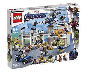 LEGO Super Heroes Avengers: Battaglia nel Quartier Generale, Figure di Thanos e Hulk, Minifigure di Iron Man, Captain Marvel e Nebula, 8+ anni 76131