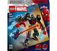 LEGO | Marvel Mech di Miles Morales vs. Spider-Man 2099 - Giocattolo dei Supereroi con Action Figure, 2 Minifigure, Raggio Laser e Blaster Spara-Ragnatele - Regalo per Bambini da 6 Anni - 76337