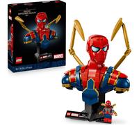 LEGO | Marvel Busto di Iron Spider-Man - Modellino da Esposizione per Adulti con 2 Braccia Mobili, Testa Girevole e Minifigure del Supereroe - Regalo da Collezione per i Fan degli Avengers - 76326