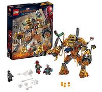 LEGO Super Heroes Marvel Spider-Man La Battaglia di Molten con Figura da Costruire e Minifigure di Mysterio e Pompiere, Ispirato al Film Spiderman: Far from Home, 76128