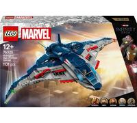 LEGO | Marvel Quinjet Avengers: Age of Ultron - Aereo Giocattolo dei Supereroi con Moto e 5 Minifigure tra cui Iron Man, Black Widow e Ultron - Regalo per Bambini da 12 Anni in su e Fan Adulti - 76325