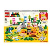 LEGO Super Mario 71418 Toolbox Creativa Crea Livelli con Figure Elementi Erbosi Desertici e Lavici Abbinare agli Starter Pack
