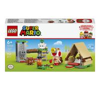 LEGO Super Mario In Campeggio con Capitan Toad - Giocattolo Interattivo con 3 Figure tra cui un Goomba, una Tenda e un Ponte che Crolla - Regalo da Gaming per Bambini e Bambine da 6 Anni in su - 72040