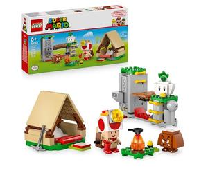 LEGO Super Mario In campeggio con Capitan Toad 72040 | Giochi per bambini da 6 anni, giocattolo interattivo con 3 figure tra cui un Goomba, tenda e ponte, idea regalo, 159 pezzi