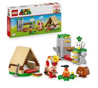 LEGO Super Mario In Campeggio con Capitan Toad - Giocattolo Interattivo con 3 Figure tra cui un Goomba, una Tenda e un Ponte che Crolla - Regalo da Gaming per Bambini e Bambine da 6 Anni in su - 72040