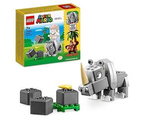 LEGO Super Mario Pack di Espansione Rambi il Rinoceronte, Figura di Animale Giocattolo Costruibile, Piccolo Regalo da Abbinare al Gioco Starter Pack 71420