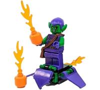 LEGO Supereroi Marvel: Minifigura Goblin Verde con Aliante e Bombe Zucca