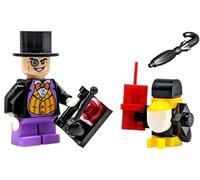 LEGO Supereroie: Penguin Minifig with Helper, Dynamite and Black Mantello