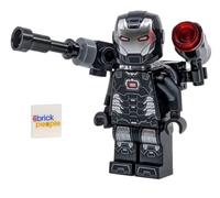 LEGO Superheroes: War Machine Minifigure with Shoulder Cannon, Blaster, and Grey Cape (James Rhodes)