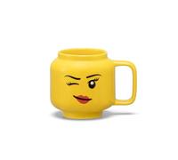 LEGO - Tazza piccola in ceramica con ragazza che strizza l'occhiolino, 255 ml, perfetta idea regalo per uomini, tazze per bambini e donne, simpatica e unica, piccola tazza lavabile in lavastoviglie