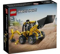 Lego technic scavatrice a cucchiaia rovescia, giochi per bambini 7+, veicolo con escavatore posteriore, pala e stabilizzatori
