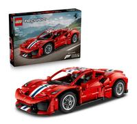 LEGO Technic Auto Ferrari 488 PISTA - Macchina Giocattolo con Motore V8, Sterzo e Differenziale - Decorazione da Cameretta - Regalo per Gamer, Bambini e Fan degli Sport Motoristici da 9 Anni - 42235