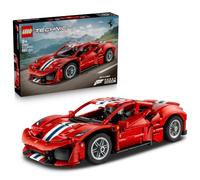 LEGO Technic Auto Ferrari 488 PISTA - Macchina Giocattolo con Motore V8, Sterzo e Differenziale - Decorazione da Cameretta - Regalo per Gamer, Bambini e Fan degli Sport Motoristici da 9 Anni - 42235