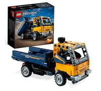lego technic - camion ribaltabile - lego 42147 set 2 in 1 con camioncino ed escavatore anni 7+