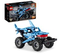 LEGO Technic Monster Jam Megalodon Building Set 2 in 1 Pull Back Shark Truck to Lusca Low Racer Car Toy Idee di giocattoli da costruire fai da te