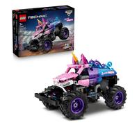 LEGO Technic Monster Jam Sparkle Smash a Retrocarica - Camion Giocattolo Pull-Back - Auto da Corsa a Tema Unicorno Rosa - Regalo Creativo di Compleanno per Bambini e Bambine da 7 Anni in su - 42220