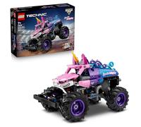 LEGO Technic Monster Jam Sparkle Smash a Retrocarica - Camion Giocattolo Pull-Back - Auto da Corsa a Tema Unicorno Rosa - Regalo Creativo di Compleanno per Bambini e Bambine da 7 Anni in su - 42220