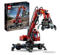LEGO Technic Movimentatore di Materiali, Modello da Costruire con Gru Giocattolo, Funzioni Manuali e Pneumatiche, Giochi Educativi, Idee Regalo di Compleanno per Bambine e Bambini 42144