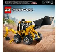 Lego technic scavatrice a cucchiaia rovescia, giochi per bambini 7+, veicolo con escavatore posteriore, pala e stabilizzatori
