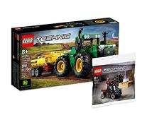 Lego Technic Set: John Deere 9620R 4WD Tractor (42136) + impilatore (30655), set di giocattoli da costruzione per bambini a partire dagli 8 anni in su