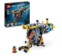 Lego technic 42201 sottomarino per esplorazioni abissali, giocattolo con eliche mobili e cabina apribile, giochi bambini 9+