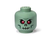 Lego Scatola di Immagazzinaggio Testa Zombie Scheletro Sabbia Verde - Grande