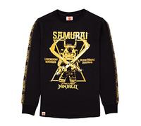 LEGO Topi t-Shirt Ninjago Ragazzi Samurai Guerriero Maniche Lunghe Nere 4 Anni