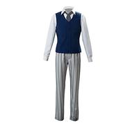 Legoshi - Costume da cosplay per uniforme scolastica, completo con camicia | Legoshi - Maschera da lupo per cosplay, travestimento da uomo, per Halloween, carnevale, fumetto