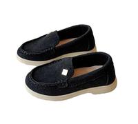 Legou Mocassini per bambini Slip-on Scarpe casual per ragazzi e ragazze, Nero , 4.5 Years