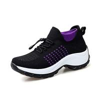 Legou Scarpe a dondolo da donna, scarpe sportive casual 5 cm, Viola, 37 EU