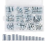 Legpador 130 Pezzi in Totale Inserti Filettati, Boccole Filettate per Legno, Inserto Filettato M6/M8/M10, Inserire Dadi Manicotto da Avvitare Filettata, Boccole Filettate Esagonale, per Mobili In Legn