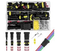 Legpador 352 Pezzi Connettori Elettrici Impermeabili, 1/2/3/4 Pin Connettore Elettrico, Spinotti Elettrici, Connettori per Cavi Elettrici, Connettori Stagni Auto per Auto, Camion, Marina, Moto