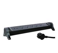 Legrand 049427 - Prolunga multipresa girevole con 6 prese di corrente Surface, interruttore e protezione contro le sovratensioni, colore: nero e grigio scuro