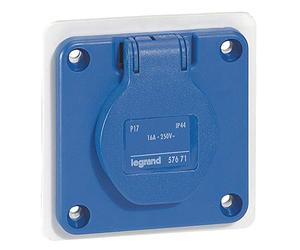 Legrand 057671, Modulo da incasso per presa Schuko, 16 A, colore: Blu