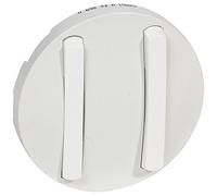 Legrand 065002 Celiana - Coprimozzo stretto per doppio interruttore, avanti o spingere, bianco