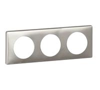 Legrand 068903 Placca metallica Céliane 3 montanti, colore titanio