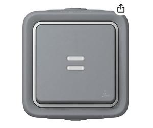 Legrand 069712 Interruttore O avanti e Indietro Spia Resistente, Plexo Full Faro