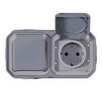Legrand 069742L Completo Da parete, Presa doppia, Presa schuko con coperchio ri