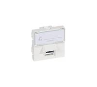 Legrand 076505 - Presa Catégorie6 FTP inclinata a 45°, Mosaico 2 moduli, colore: Bianco
